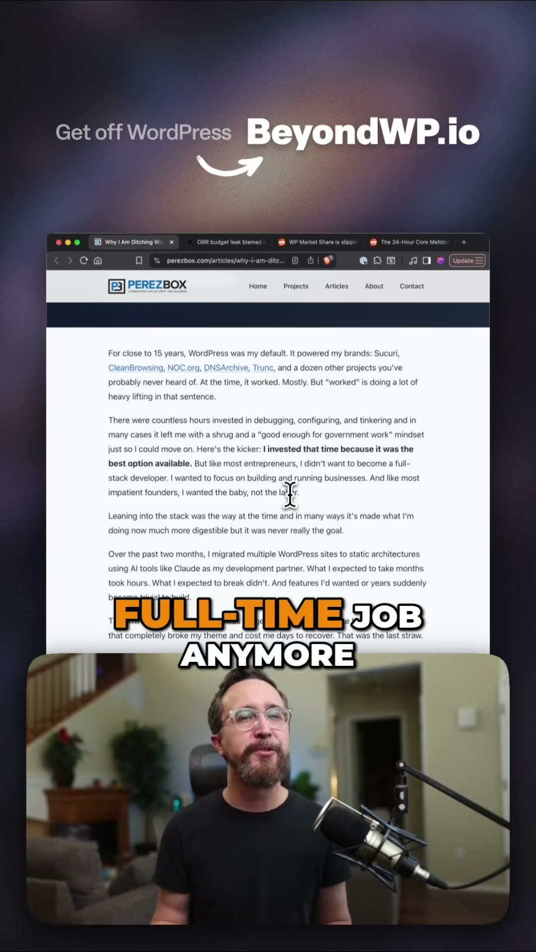 The full time job of managing a WordPress website