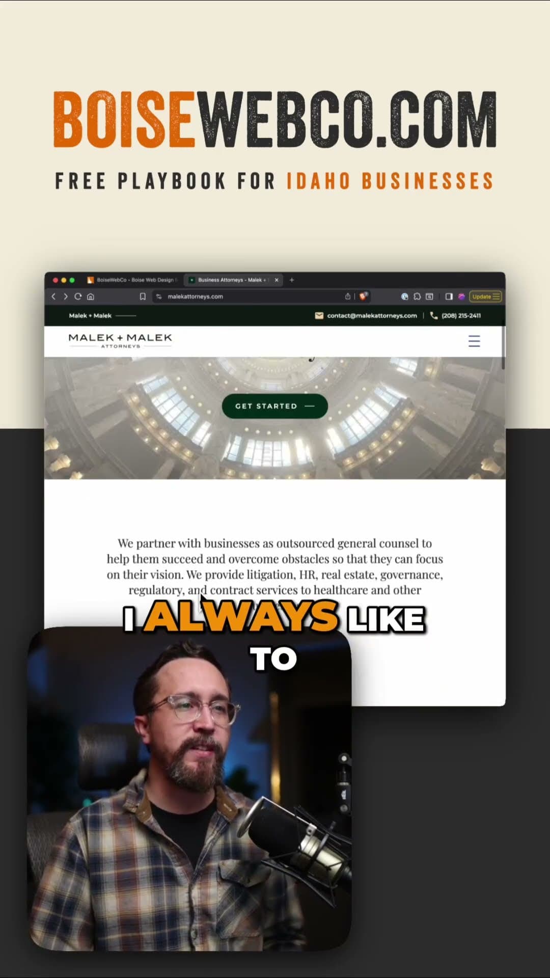 A great example of offering free value on a local website