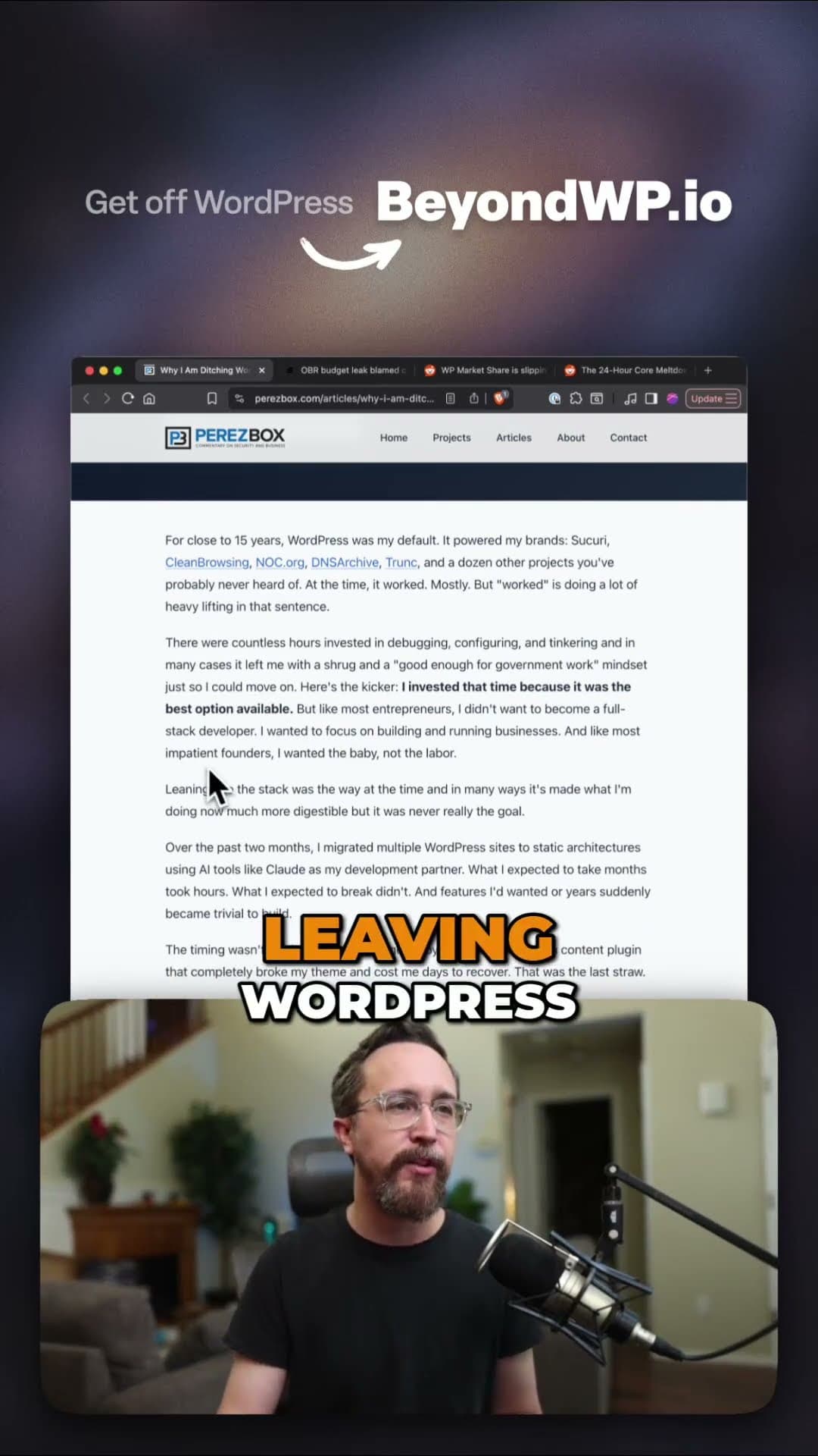Why Sucuri's Co-founder is leaving WordPress