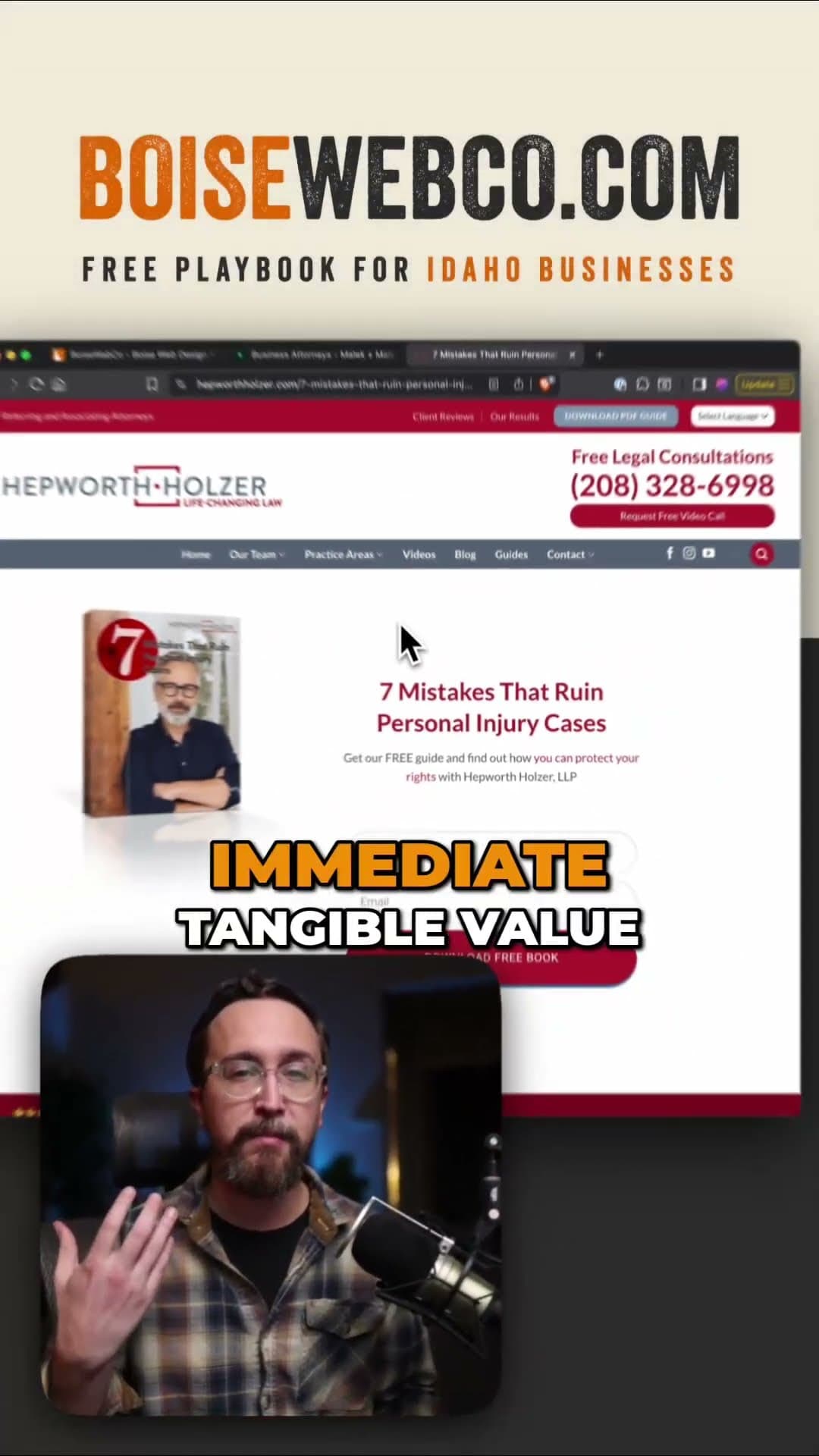 A great example of using a website for lead gen