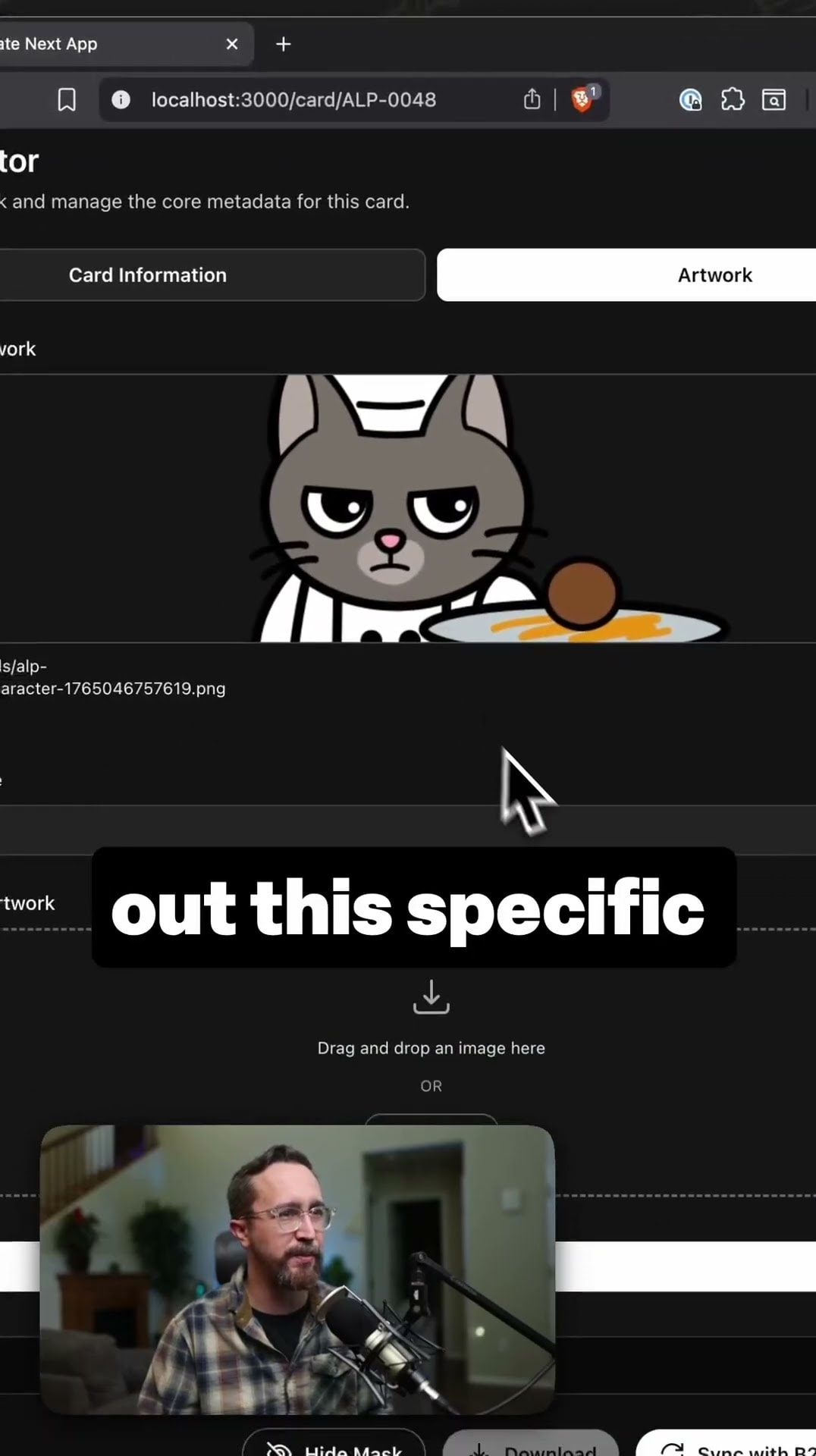 Creating a TCG card withe a custom web app
