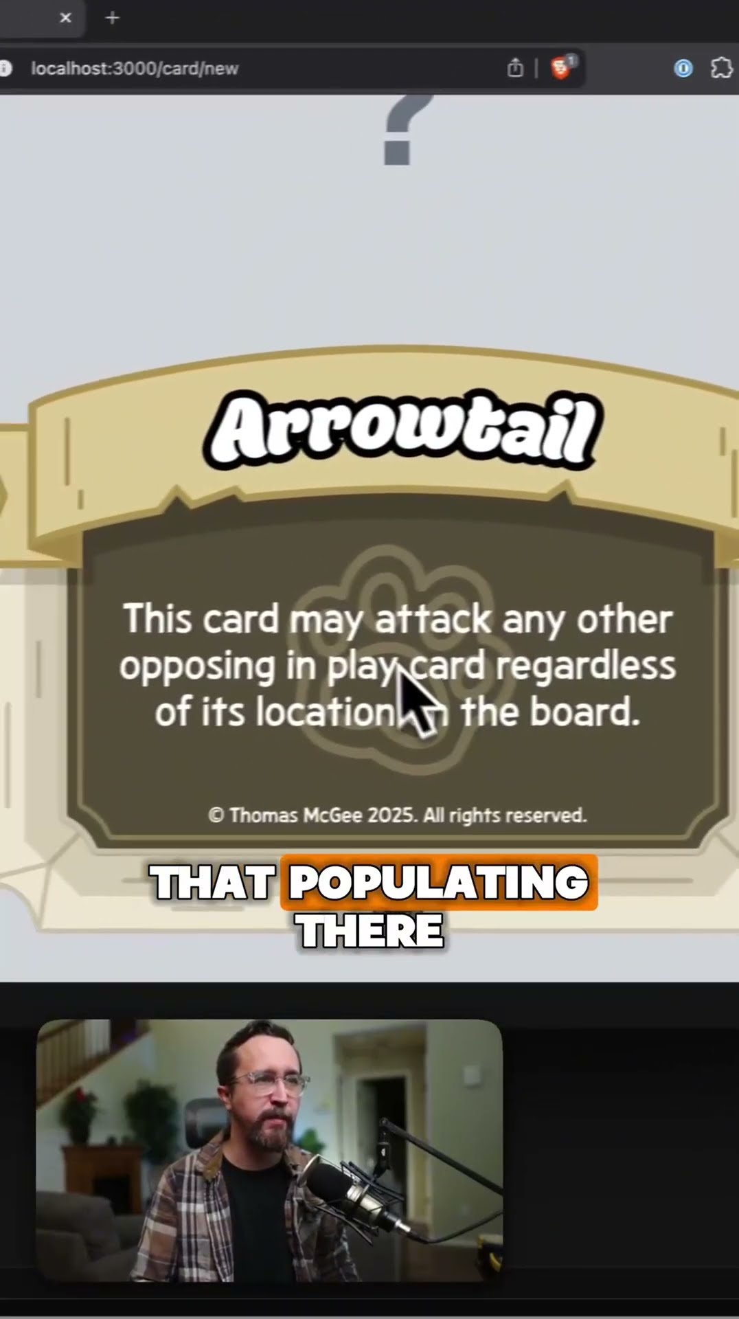 Arrowtail character TCG card creation