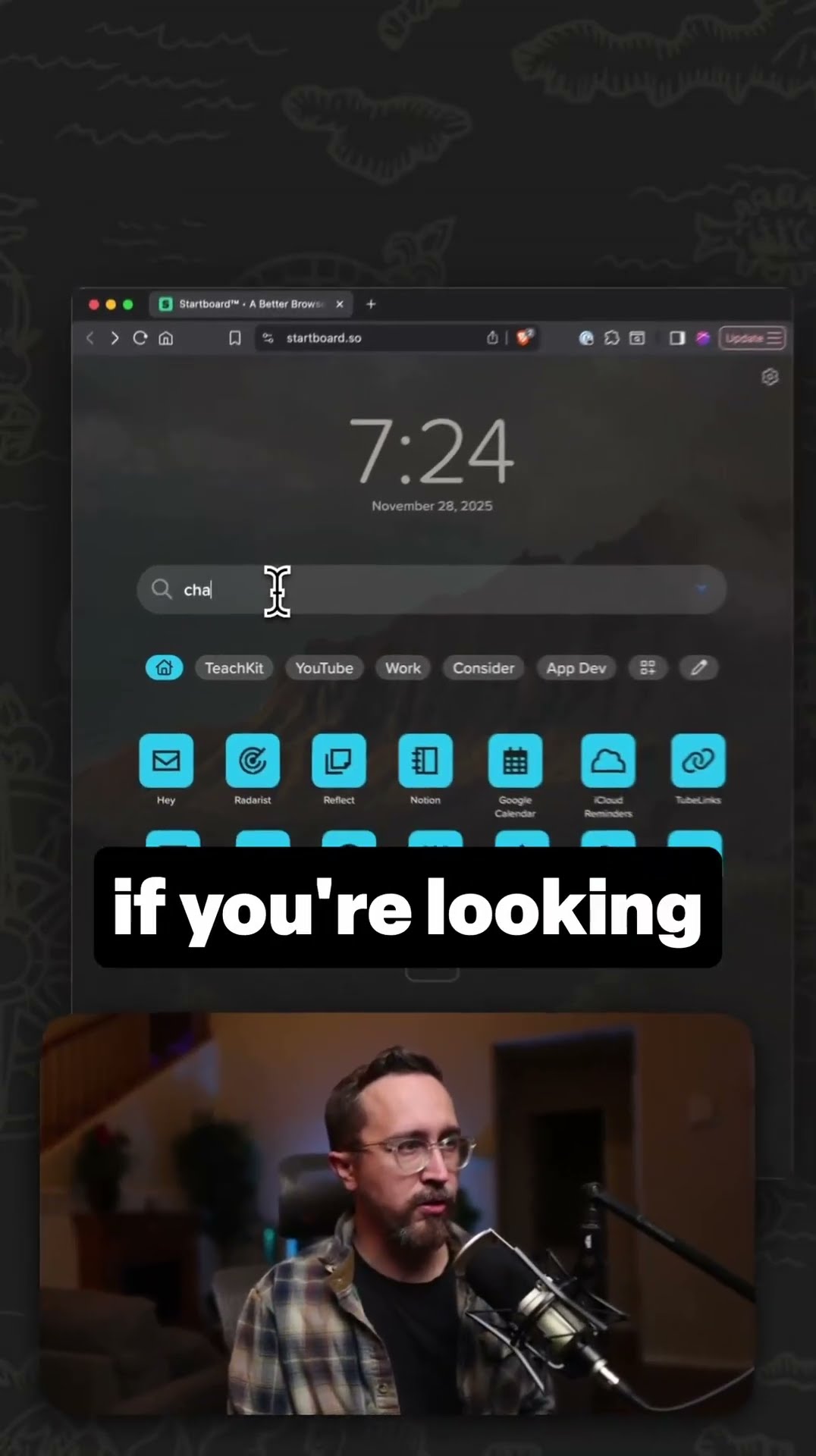 Customizing your bookmarks start page