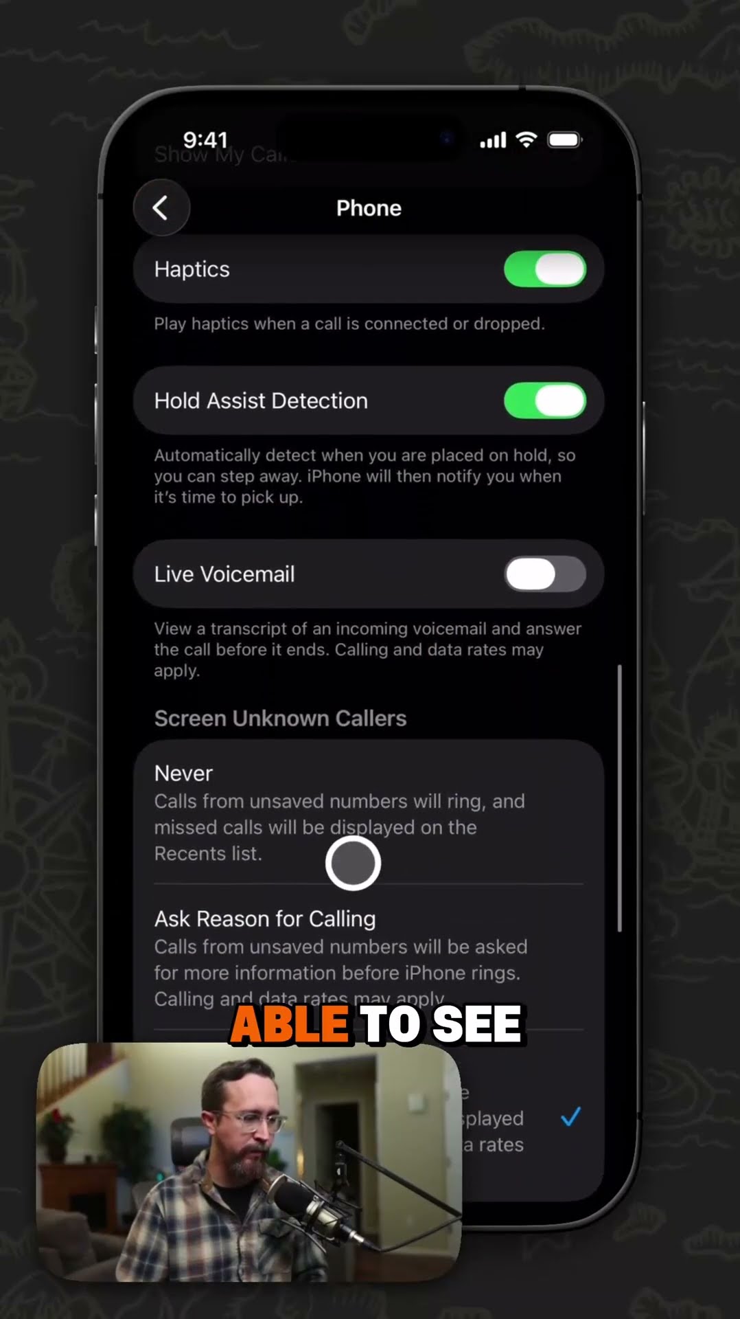 How to turn off call screening on iPhone