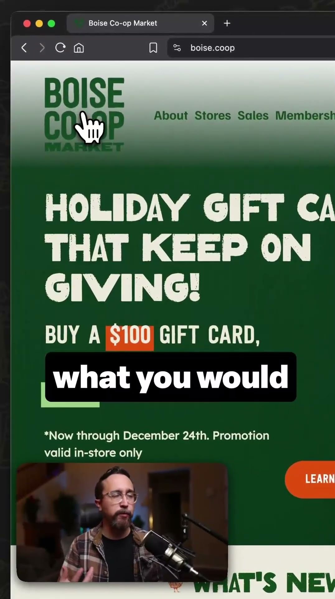 A UI/UX improvement for Boise Co-op