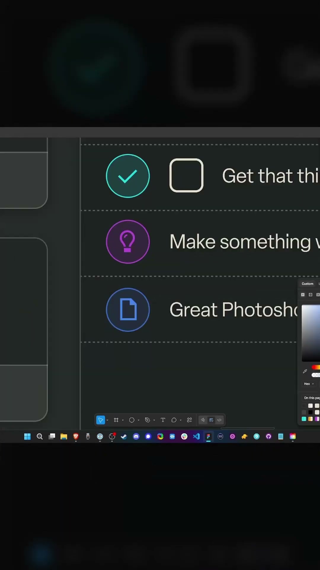 Designing a new UI (as shown in under a minute)